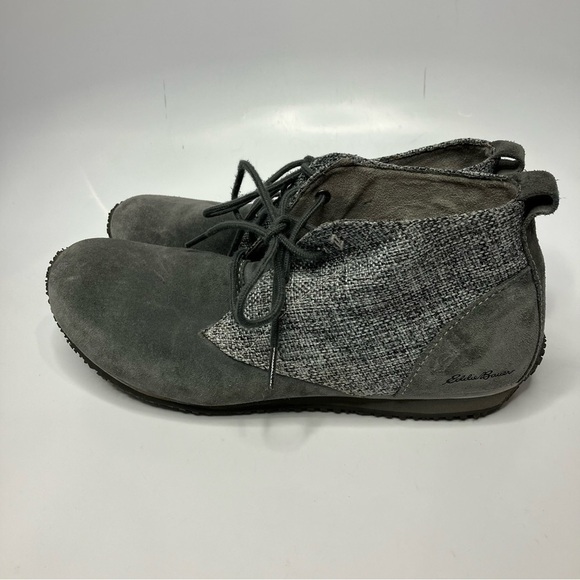 Eddie Bauer Transition Chukka boot lace up gray suede woven size 8.5 - Picture 6 of 8